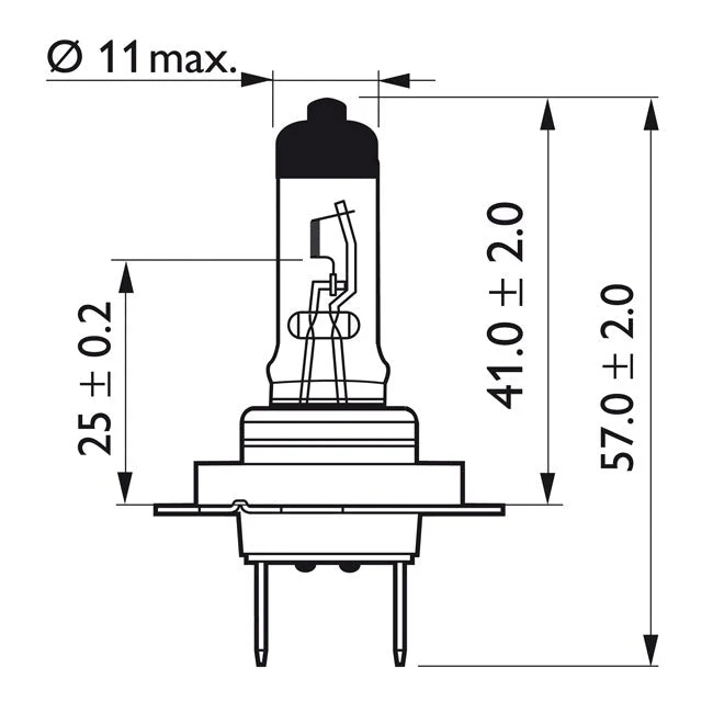 Ampoule de phare Philips Vision Moto H7 55W