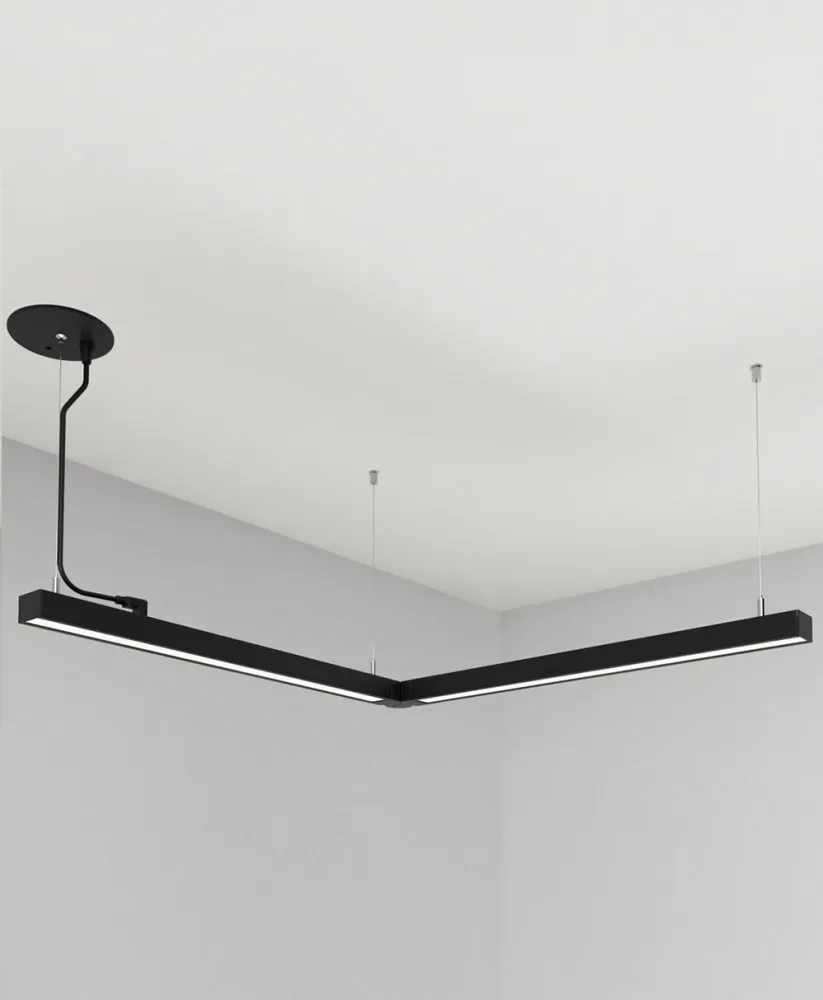 Angle flexible horizontal à 2 pieds Liteline STRIPE, blanc