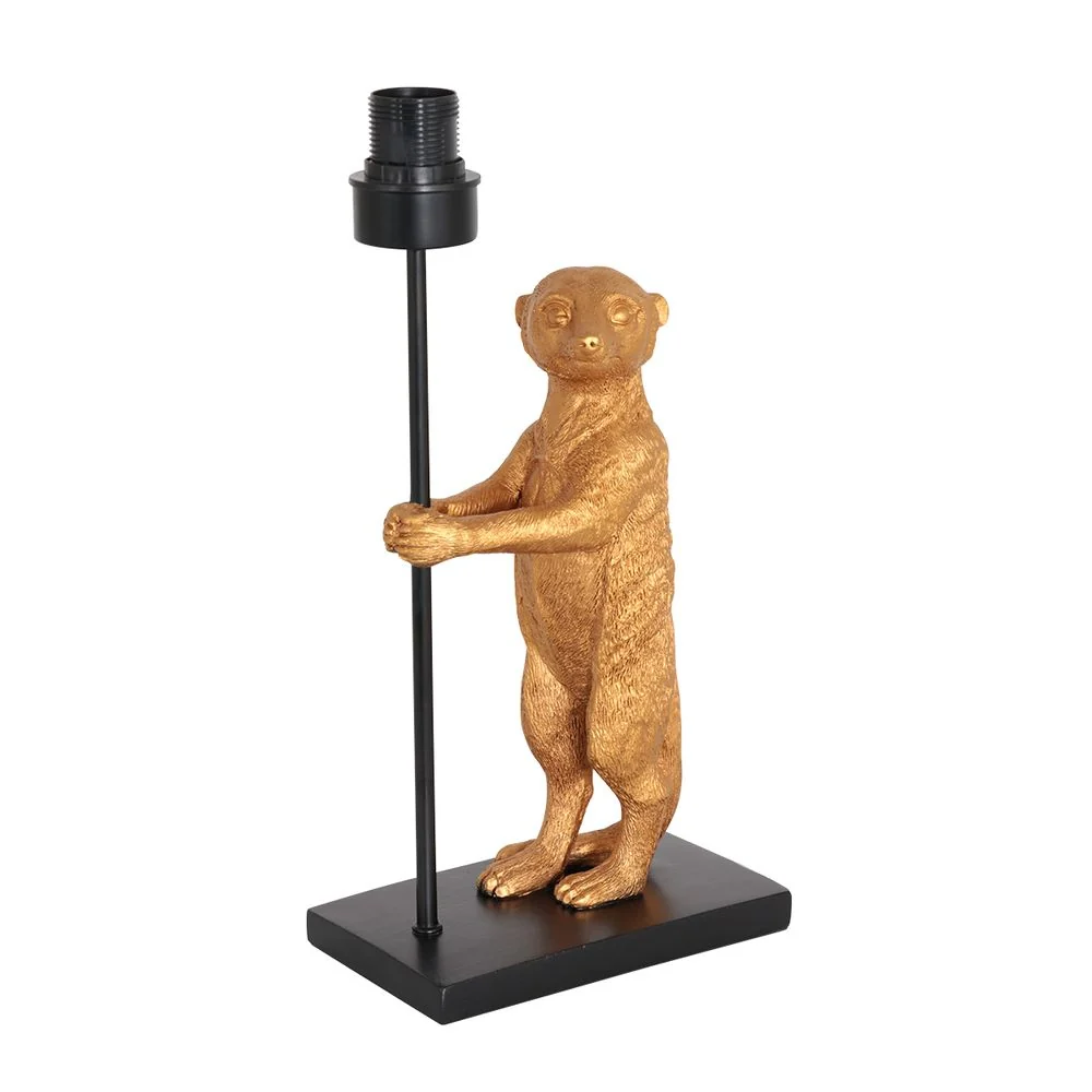 Lampe de table Anne Light & Home Animaux 1L, pied noir E27, H 40 cm