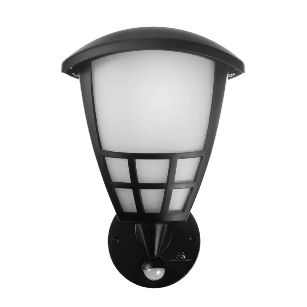 Applique 1xE27 avec détecteur Maclean, détecteur infrarouge, charge max. 60W, IP65, noir, MCE518 B + ampoule LED à filamen...