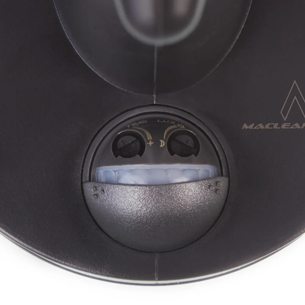 Applique 1xE27 avec détecteur Maclean, détecteur infrarouge, charge max. 60W, IP65, noir, MCE518 B + ampoule LED à filamen...