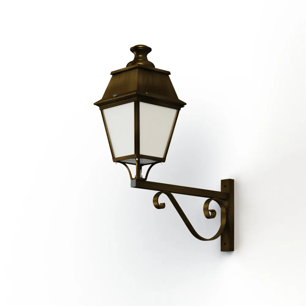Applique Avenue 4 N°3 LED 35W 3000°K Patine dorée 009 Diffuseur opale 104256009