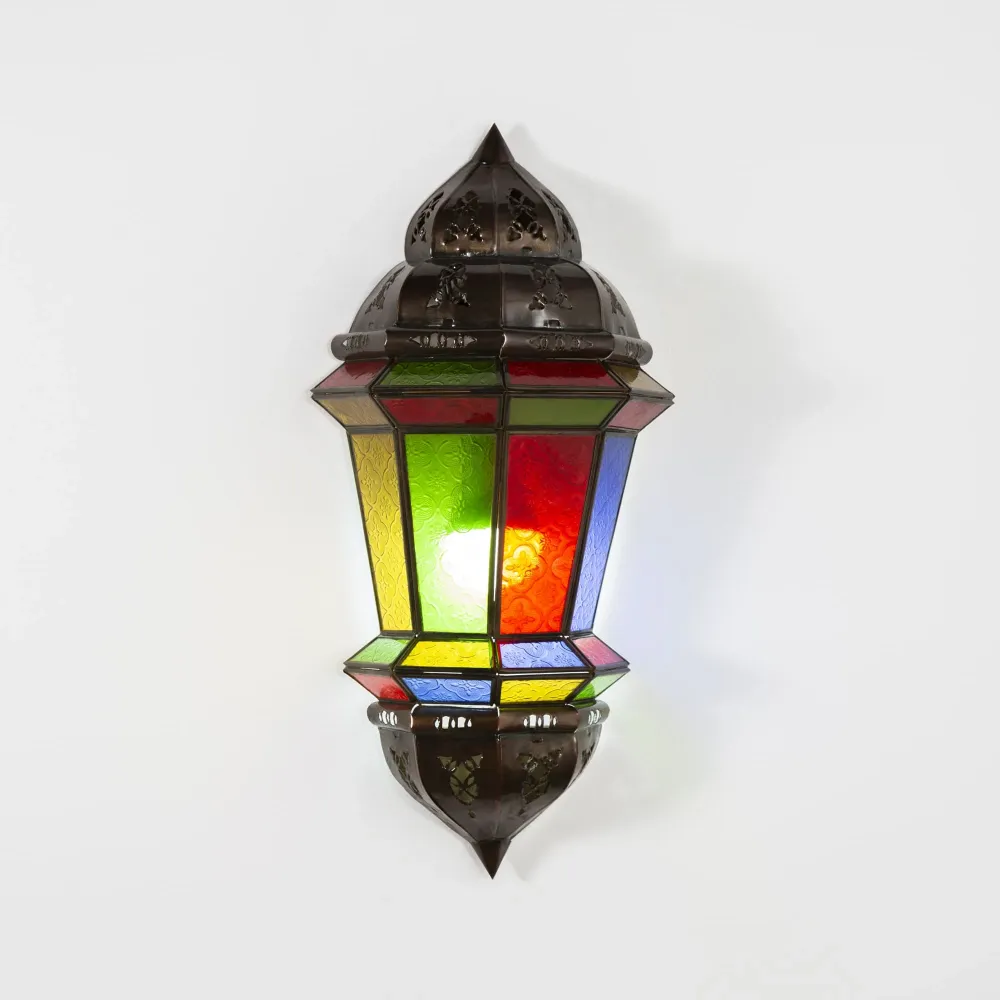 Applique Balut Arabe en Verre et Forge