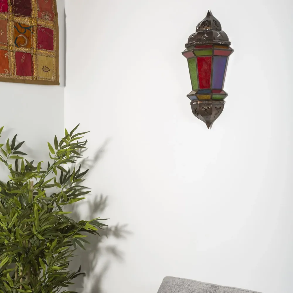 Applique Balut Arabe en Verre et Forge