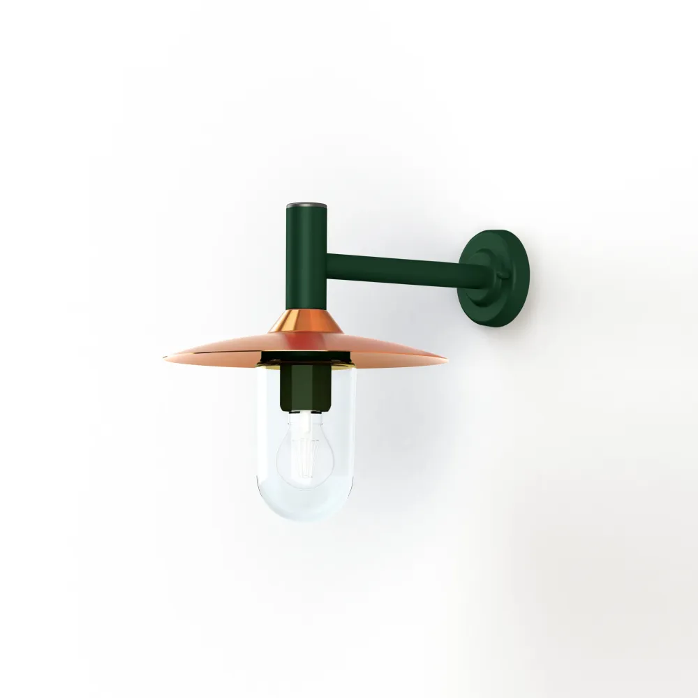 Applique Montana N°2 clair Dôme cuivre brut- Vert 019 139019019