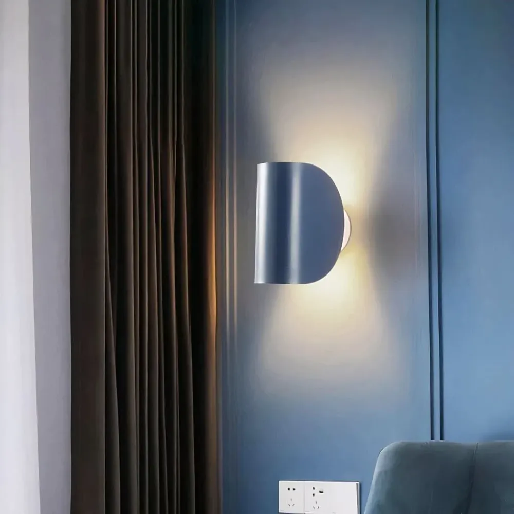 Applique Murale Bleu Design Minimaliste Rotative | Jemy