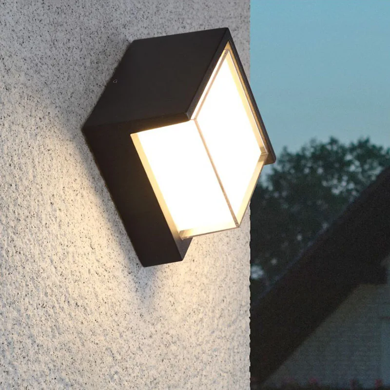 Applique murale LED exterieur design moderne IP66 12W pour jardin et veranda