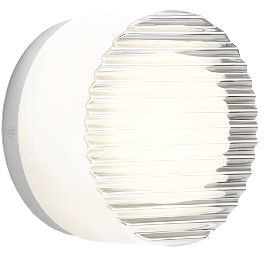 APPLIQUE MURALE RIPPLE SCONCE CLAIRE AVEC BASE NOIRE