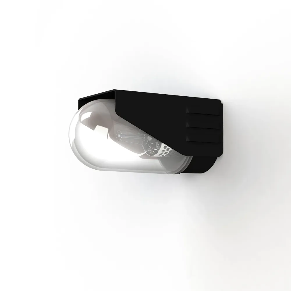 Applique RP195 N°1 Classe 3 Diffuseur clair Noir velours 113 153011113