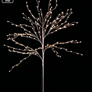 Arbre en métal 180 boules LED diam. cm. 1,5 blanc intérieur/extérieur - lumière chaude