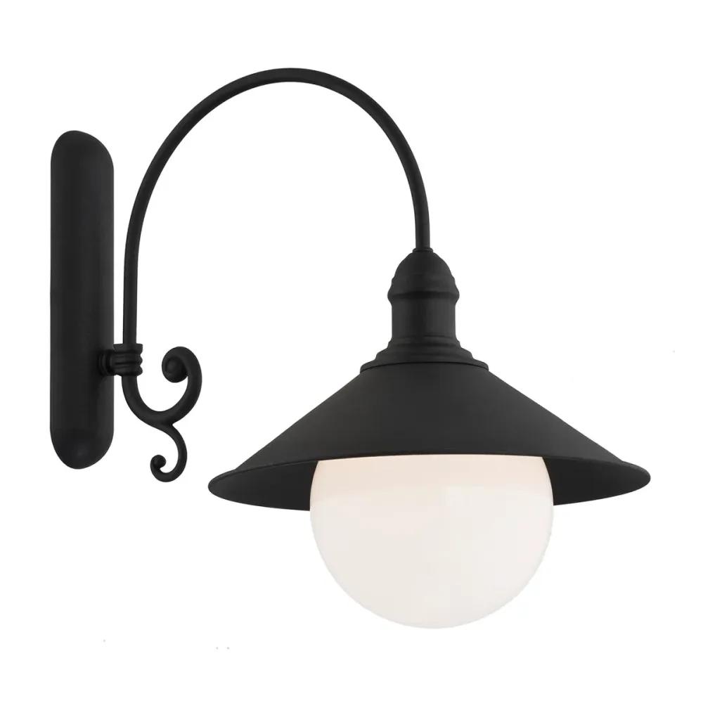 Applique murale Argon Erba Bis 1L E27 H 47 cm Black