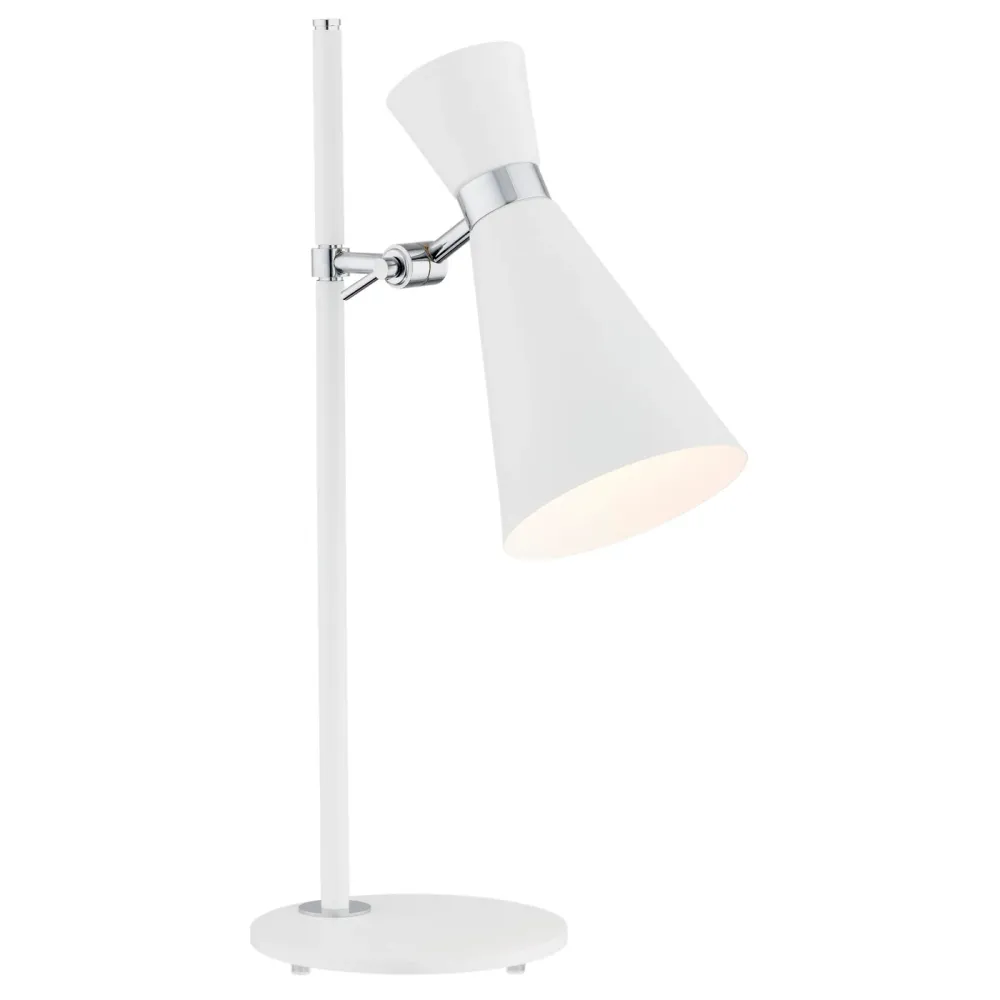 Lampe de bureau Argon Lukka 1L E27 H 53cm White