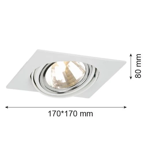Spot encastré Argon Olimp 1L G9 H 8 cm White