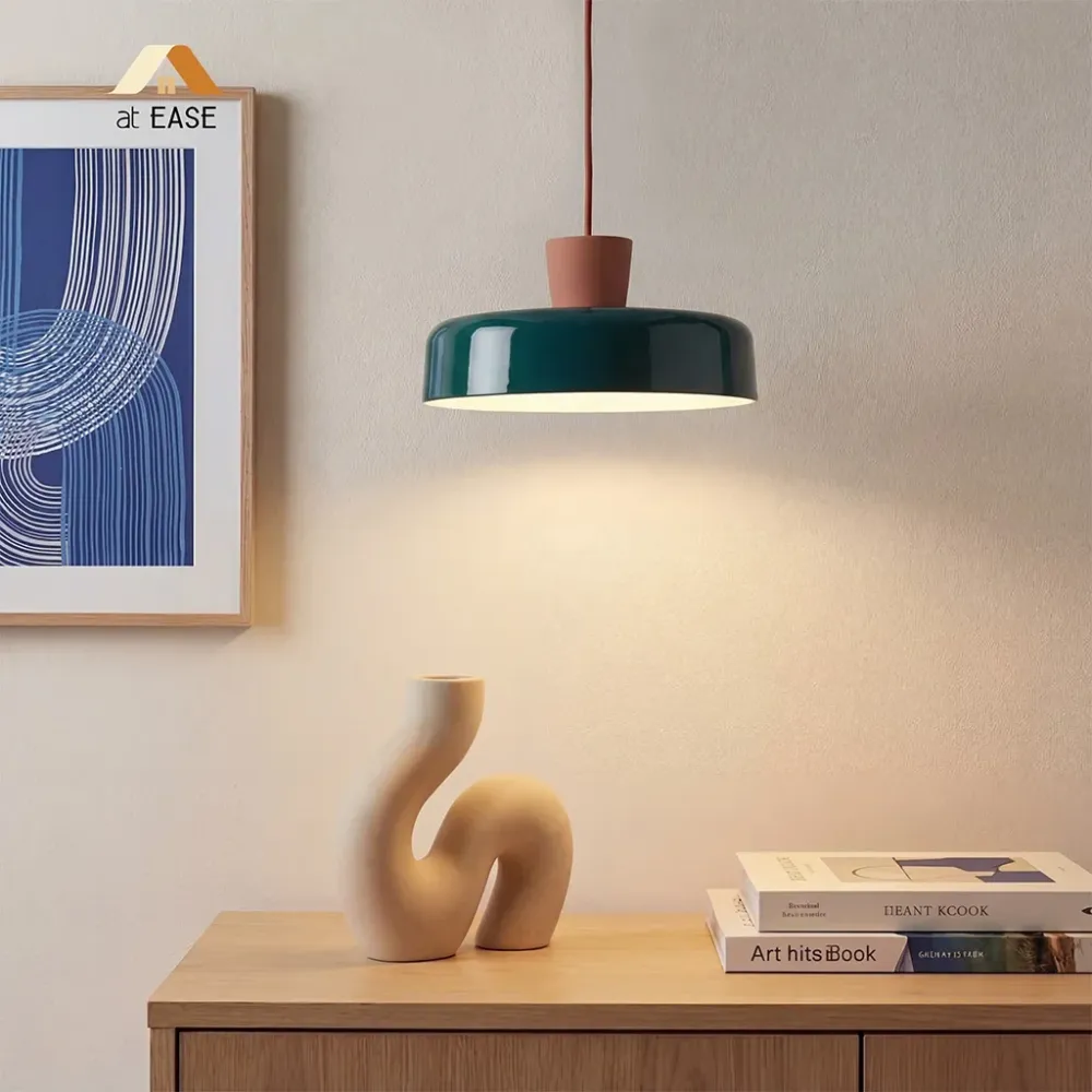Arlo Rétro Peacock Blue Iron Pendant Light At Ease Home Life