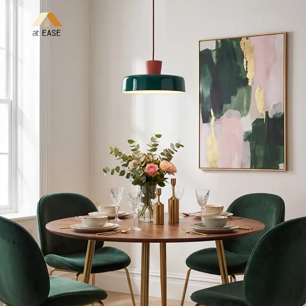 Arlo Rétro Peacock Blue Iron Pendant Light At Ease Home Life