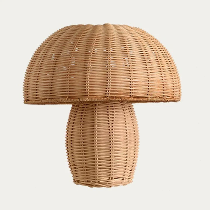 Corrin Lampe de table en rotin champignon At Ease Home Life