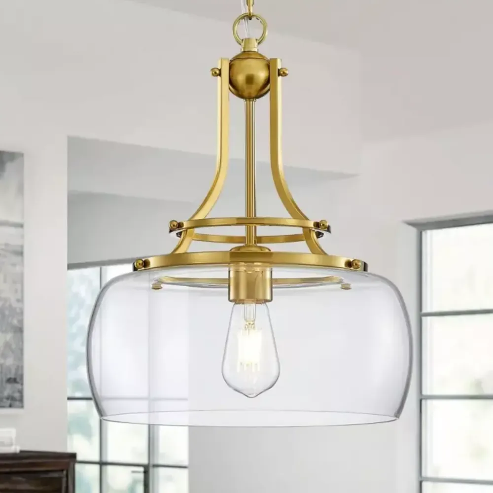 Suspension en verre clair dôme moderne Elena At Ease Home Life