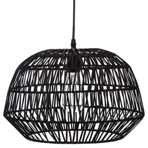 Suspension noire diamètre 38 cm hauteur 28 cm Rotin ATMOSPHERA CREATEUR D'INTERIEUR