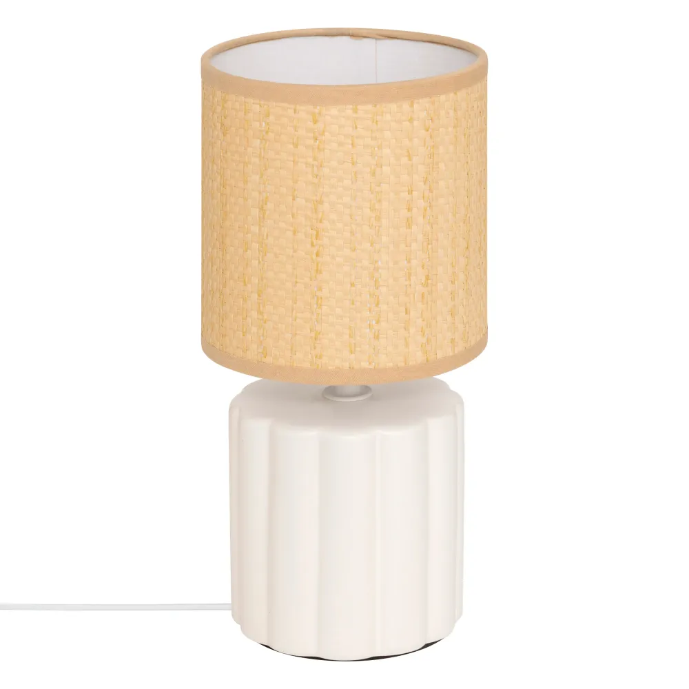 Atmosphera Hyacint Sphere Table Table Lampe - Ø22xh37cm - blanc / beige