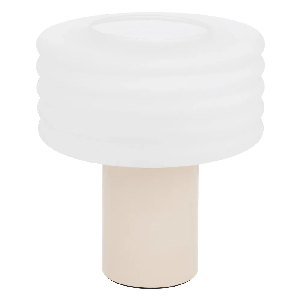 Atmosphera Hyacint Sphere Table Table Lampe - Ø22xh37cm - blanc / beige