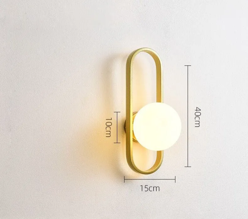Lampe murale minimaliste pour allée en verre Balcon Couloir Porche Chambre à coucher Lampes murales créatives Black ATY Ho...