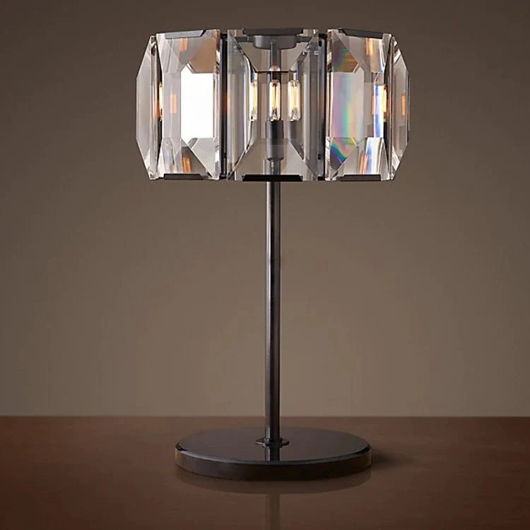 Lampe de table d'éclairage en cristal vintage moderne K9 lampes de bureau pour la décoration de chambre d'hôtel à la maiso...
