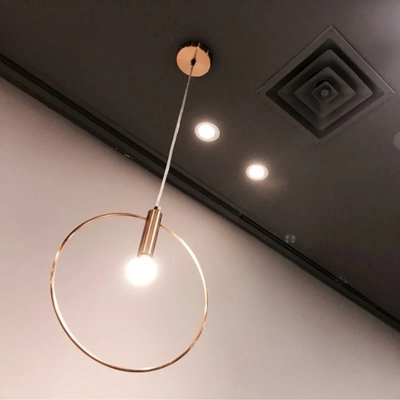 Suspension moderne lampe à suspension à anneau unique lampe à suspension Arts décoration éclairage pour hall salle à mange...