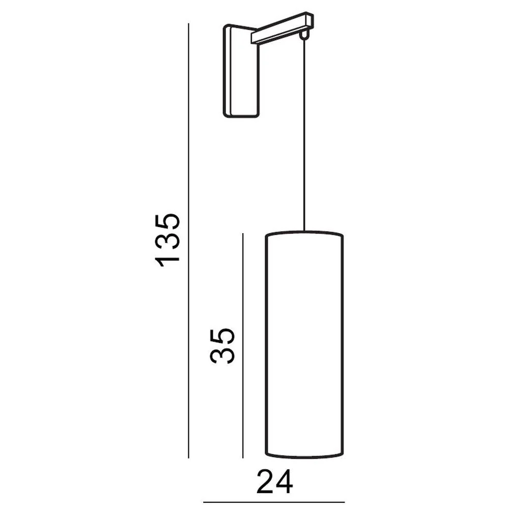Azzardo ALMERIA applique murale 1L, blanc, E27