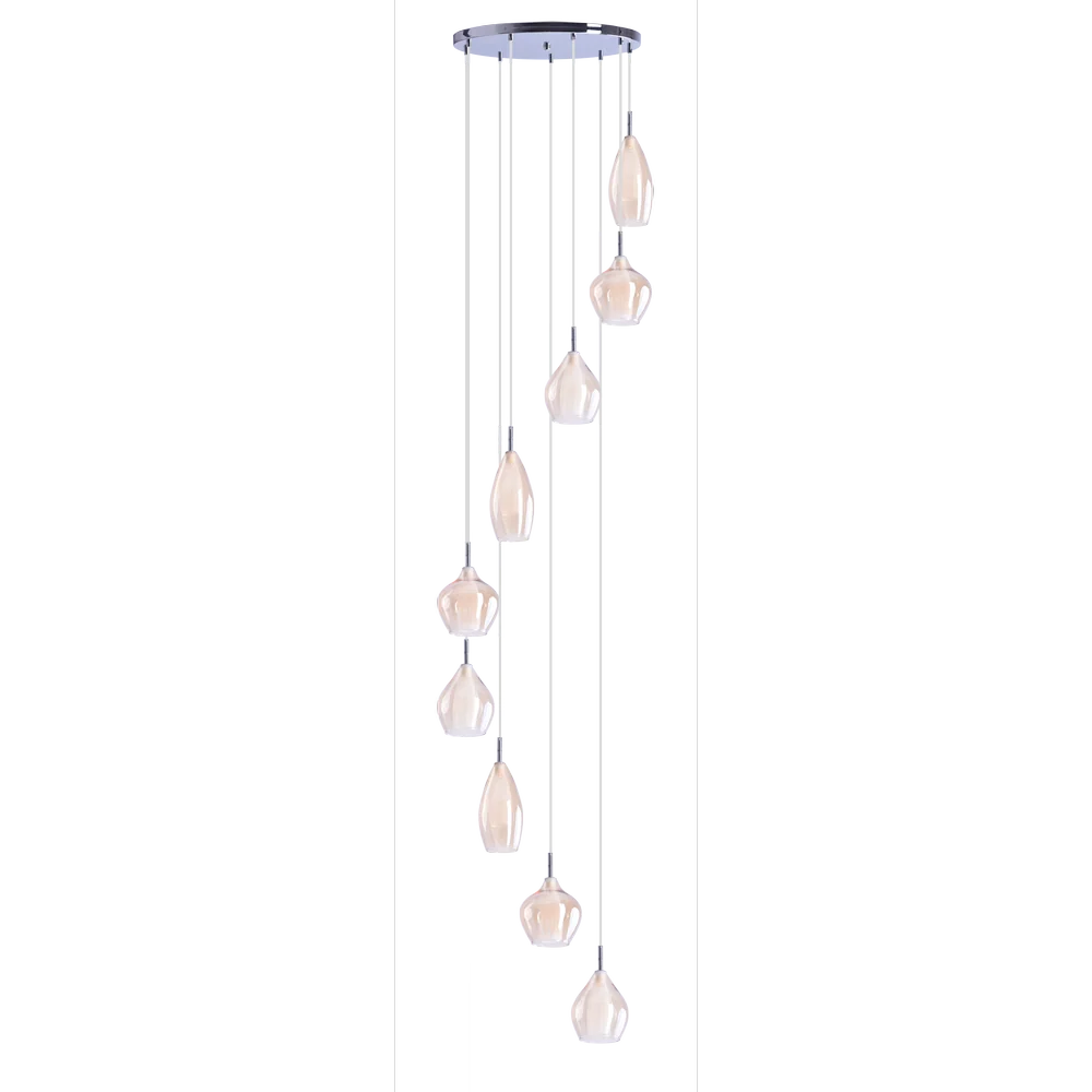 Azzardo AMBER suspension 9L, laiton, G9