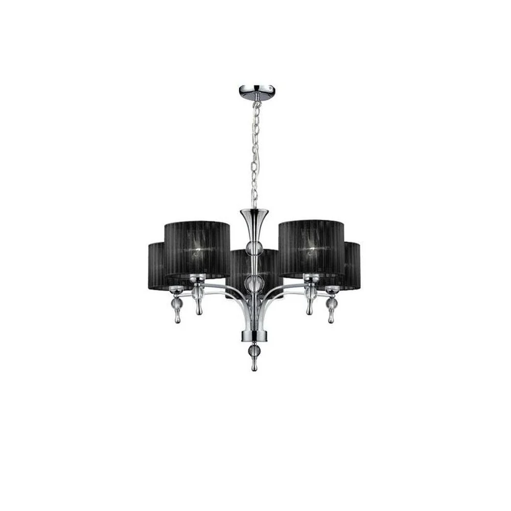 Suspension Azzardo IMPRESS 5L, noire, E27