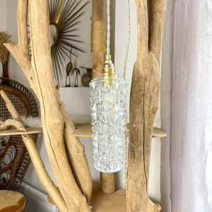 Baladeuse tulipe vintage en verre personnalisable