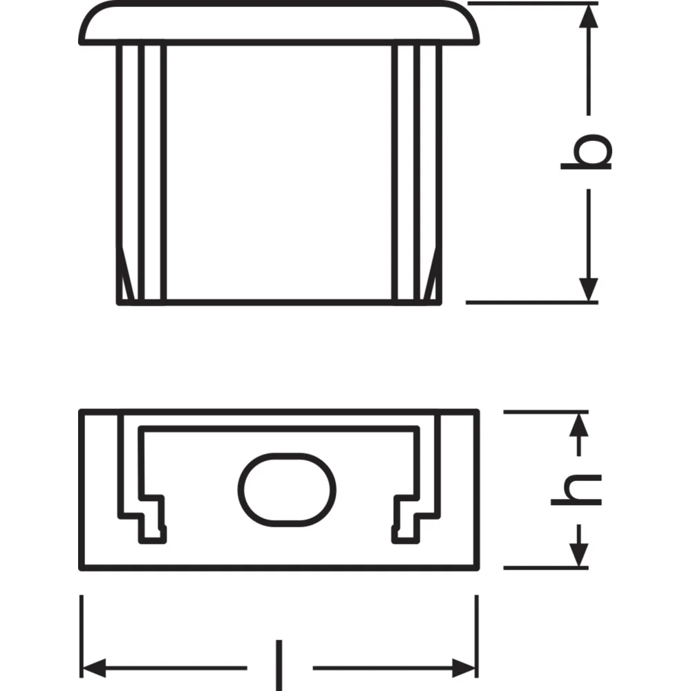 Bandes LED à profil plat avec embout Ledvance -PF02/EC/H Pack 2