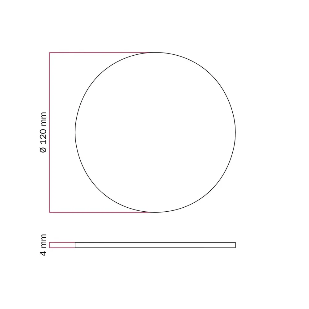 Base métallique ronde pour lampe de table MAG-Y - Titane satiné