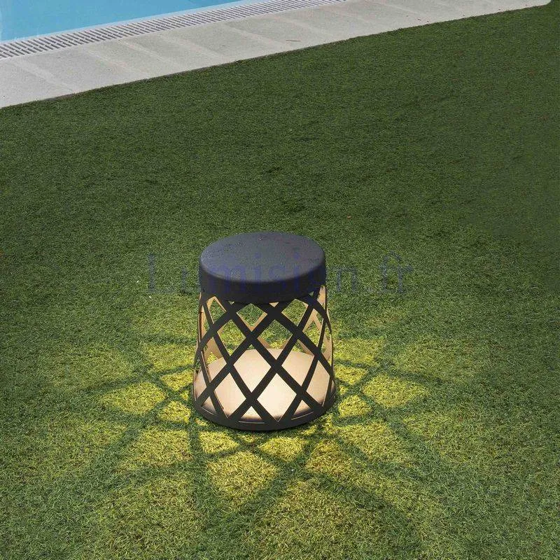 Borne extérieure SHADOW LED - Éclairage gris design pour terrasse