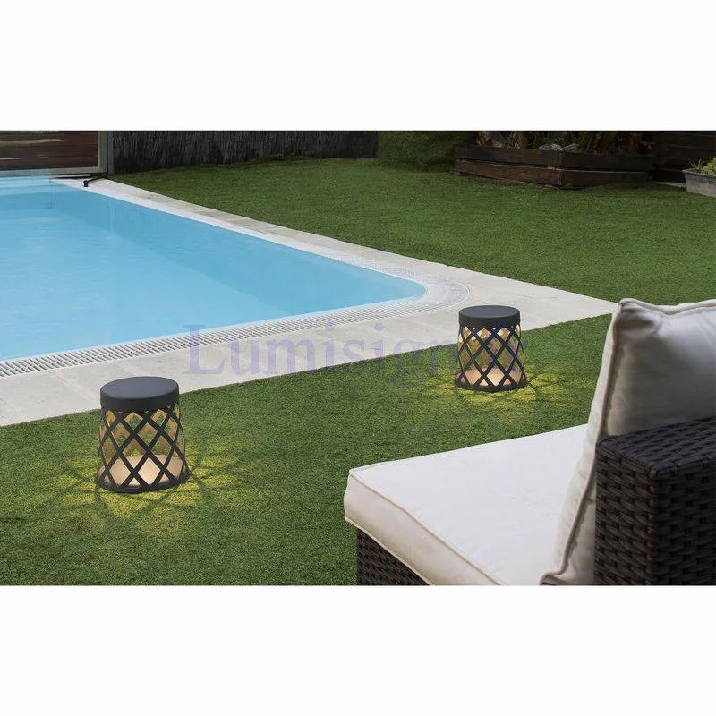 Borne extérieure SHADOW LED - Éclairage gris design pour terrasse