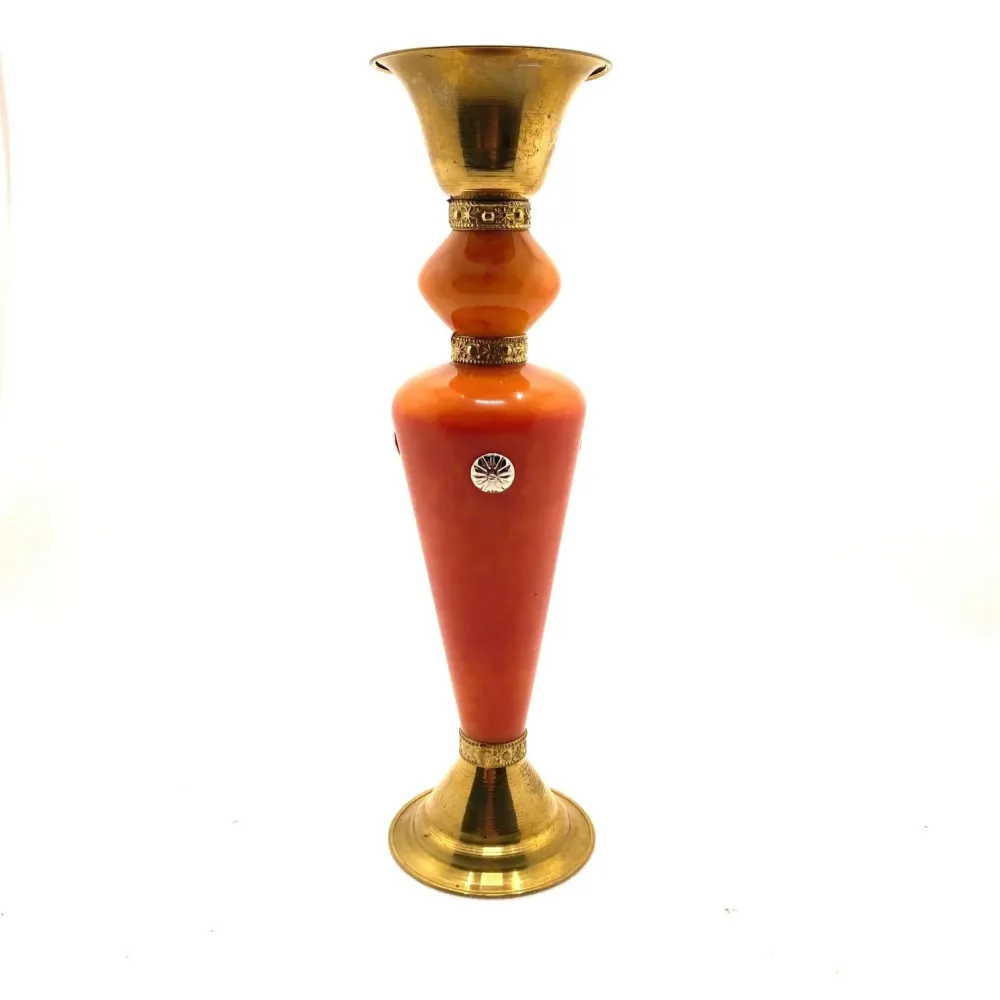 Bougeoir Marocain en Bronze Doré 22cm