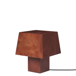 Burl Table Lamp - Dark Stained Burl