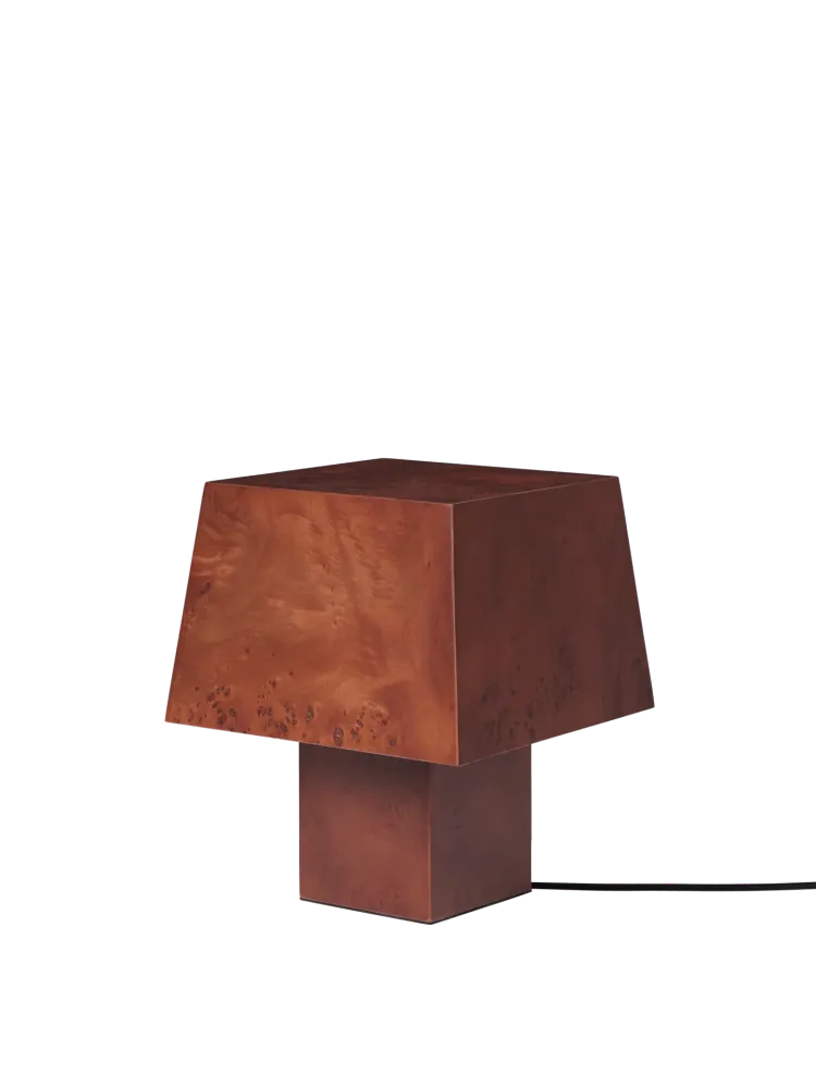 Burl Table Lamp - Dark Stained Burl