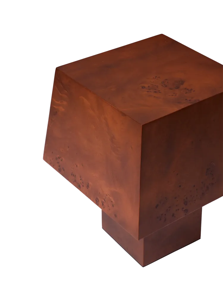 Burl Table Lamp - Dark Stained Burl