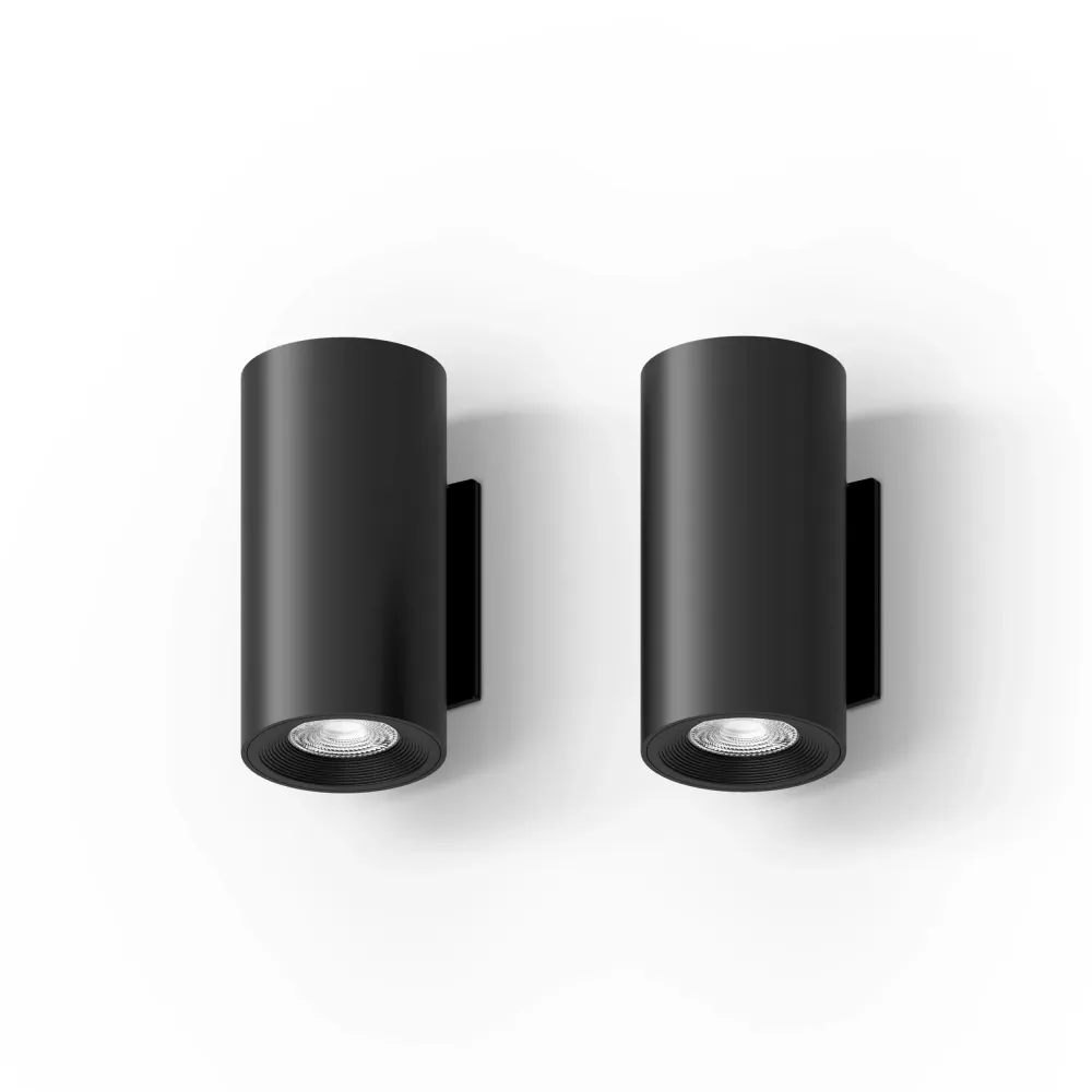 Applique Murale Calex Valmer- 2-pack - Haut et Bas – Noir