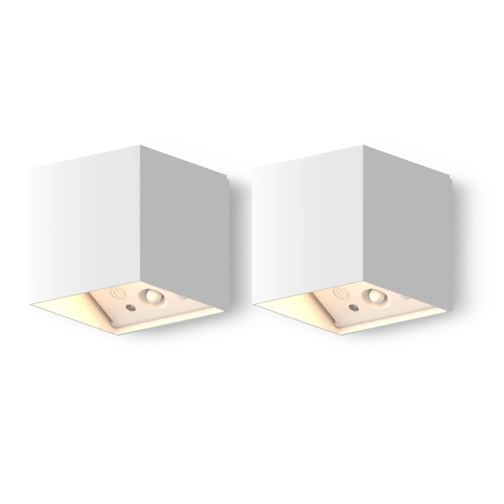 Calex Applique Rechargeable Falerna - Lot de 2 - Blanc
