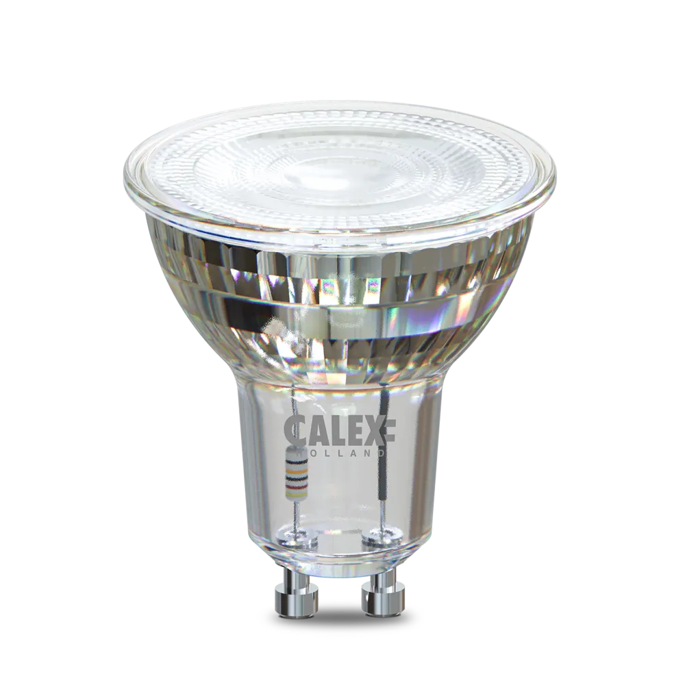 Calex Lampe LED réflecteur SMD - Paquet de 3 - GU10 - Chrome