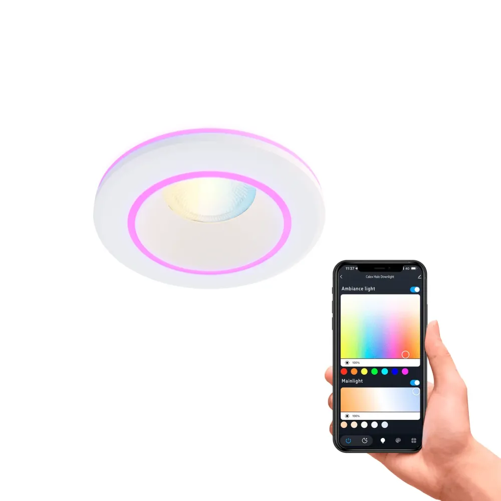Calex Smart Spot Encastré Halo - RGB + CCT - Blanc