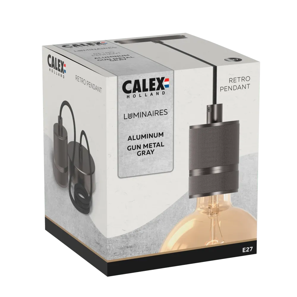 Calex Suspension Luminaire - E27 - Gris