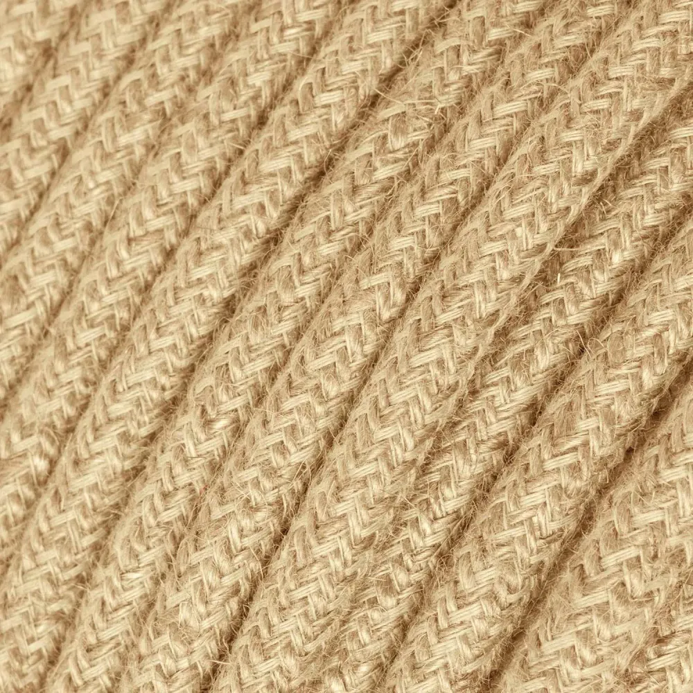 Câblage pour lampe avec câble neutre en jute 3 m et fiche UK