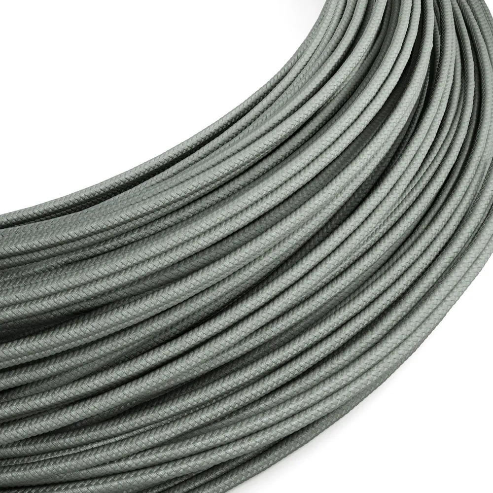 Câble extra basse tension recouvert d’un effet soie Gris RM03