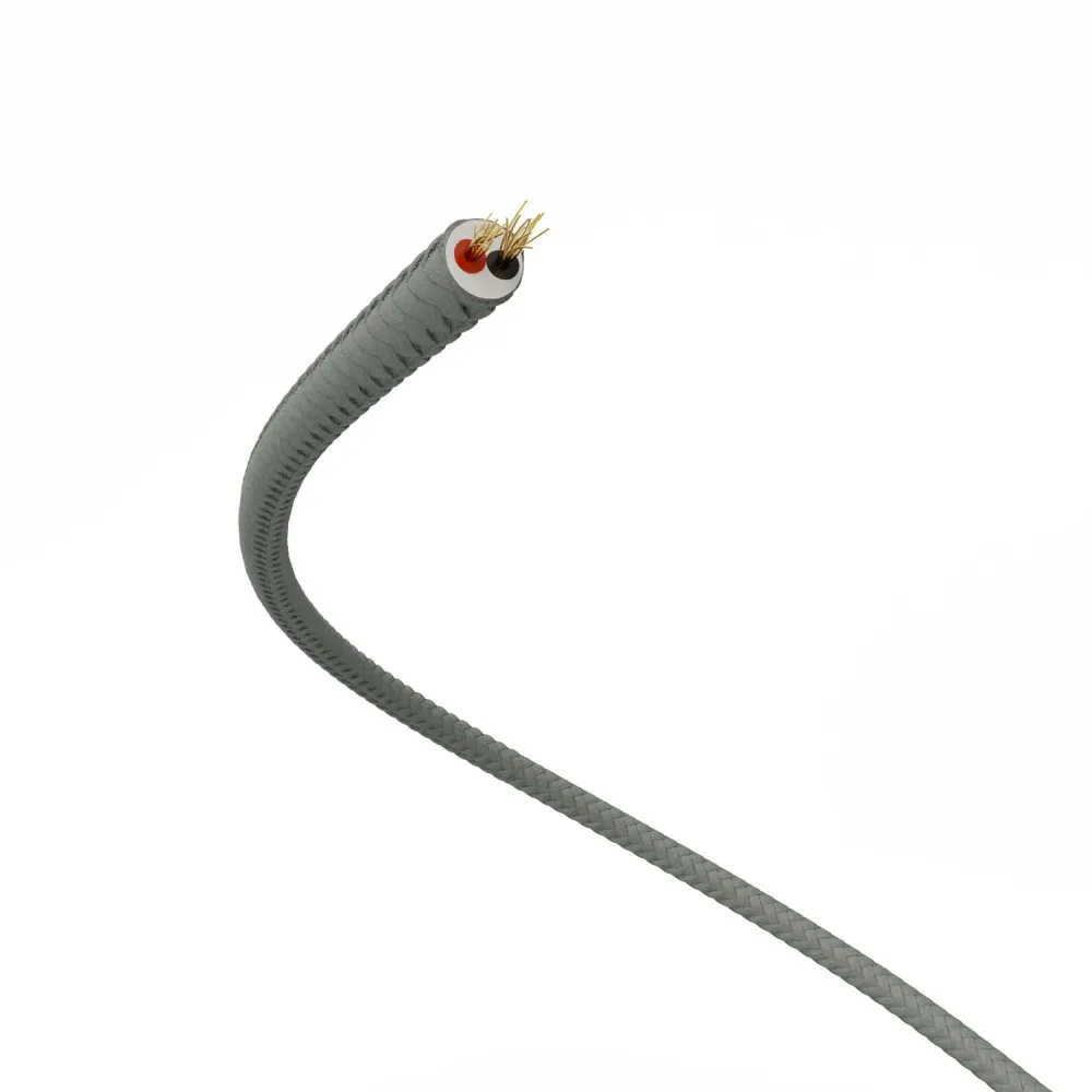 Câble extra basse tension recouvert d’un effet soie Gris RM03