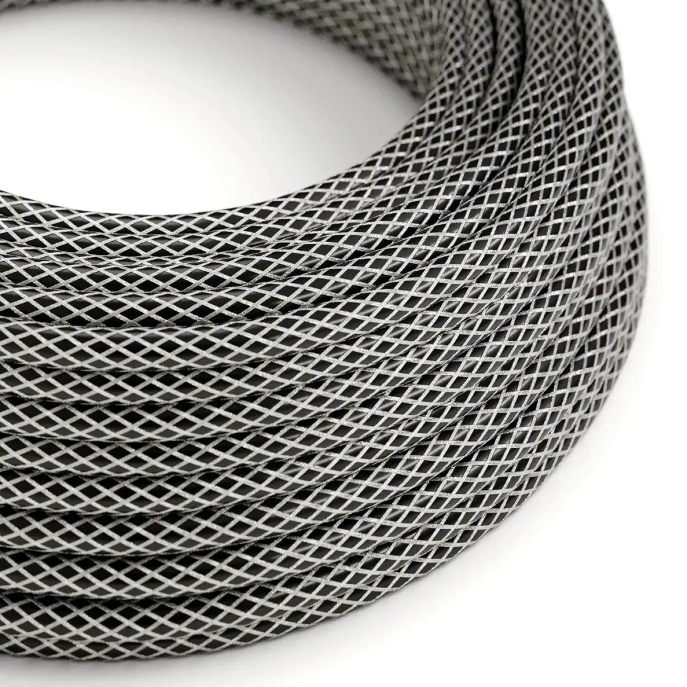 Câble électrique noir avec tresse en cuivre étamé - L’Original Creative Cables, pour vos projets lumineux - RR01