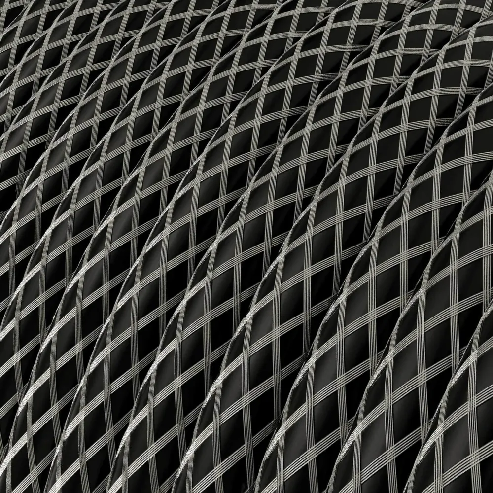 Câble électrique noir avec tresse en cuivre étamé - L’Original Creative Cables, pour vos projets lumineux - RR01
