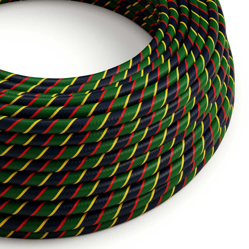 Câble électrique rond Vertigo HD recouvert de tissu Mr Smith ERM62